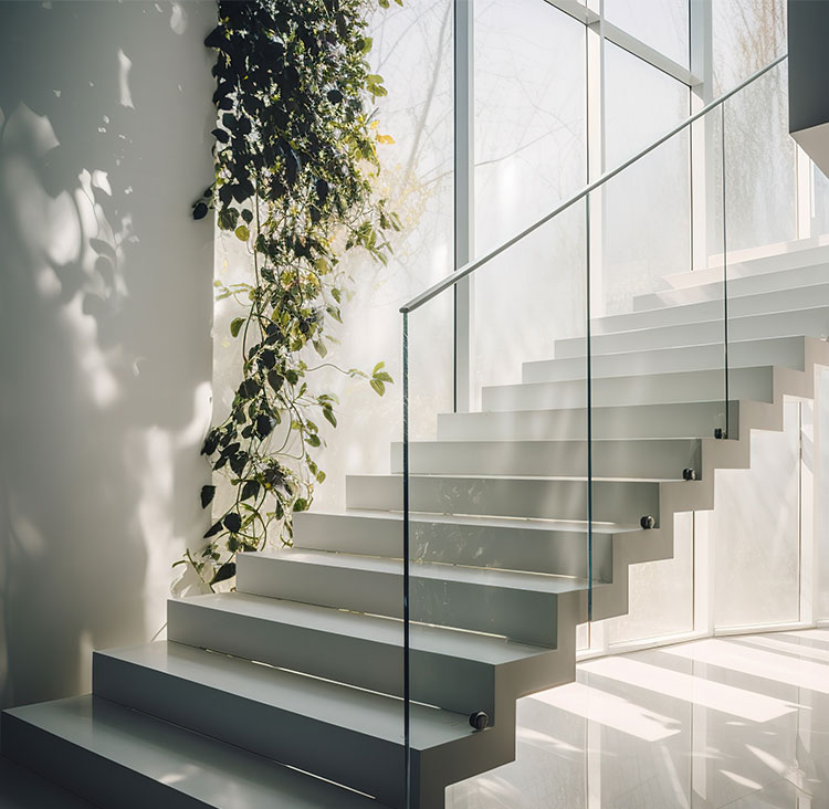 How to Create Hallway With Glass Staircase Fitting - Henderson Glass Warehouse
